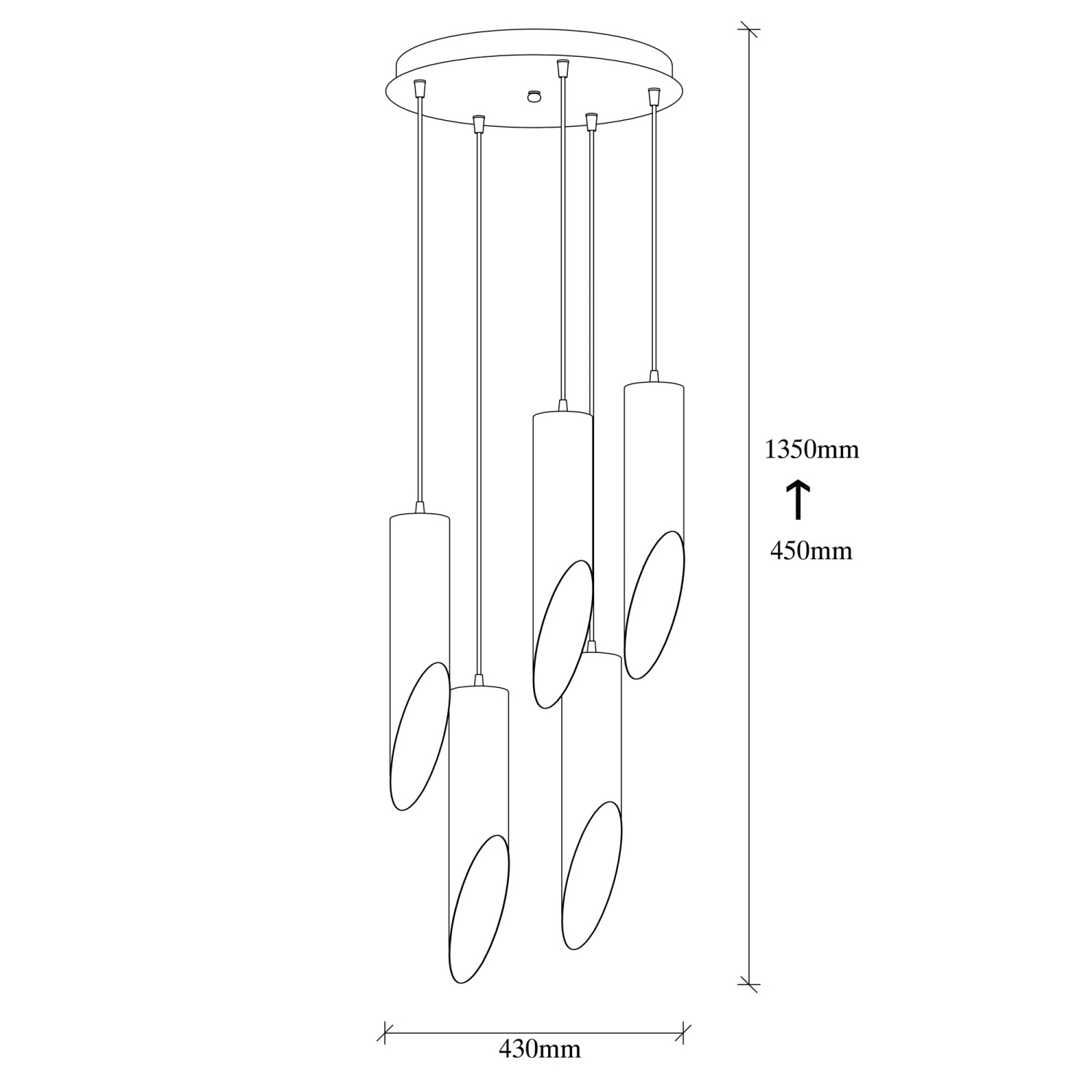 Oban 5'Li Dekoratif Avize
